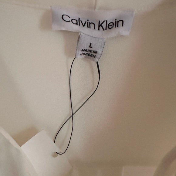Calvin Klein Cream Ruffle Blouse - Picture 3 of 4